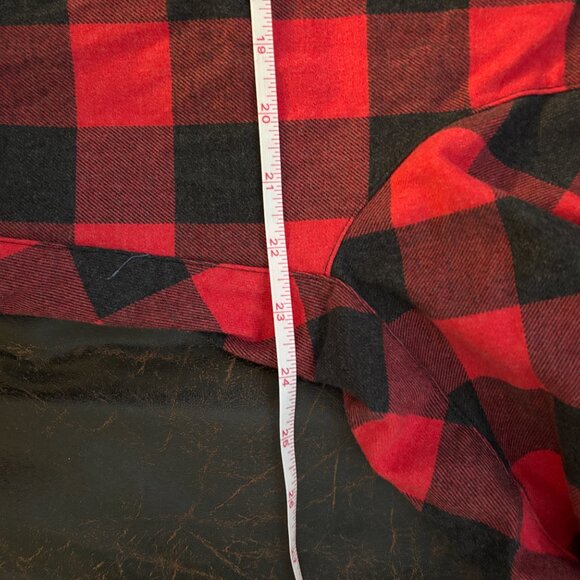 Under Armour plaid flannel shacket with grey cotton knit hood - Picture 9 of 13